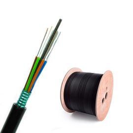 Kualitas  Loose Tube Stranded GYTS Outdoor Aerial  Duct 24 Core Single Mode Fiber Optic Cable pabrik