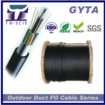 Aluminium GYTA 24 Core Loose Tube Stranded Fiber Optic Cable Untuk Penggunaan Saluran