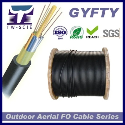 GYFTY-FS Multi Core Outdoor Aerial Glass Yarn Kabel Ethernet Serat Optik Lapis Baja