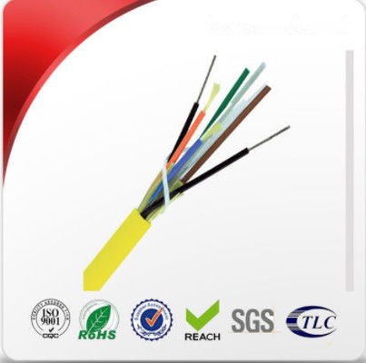 Kevlar Memperkuat Kabel Serat Optik Untai Multi Inti Untuk Kabel Dalam Ruangan FTTB