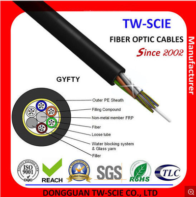 Kabel Serat Optik Mode Tunggal Multi Strand Non Lapis Baja Dielektrik 2 - 288 Inti GYFTY