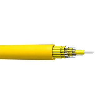 Penggunaan dalam ruangan MTP/MPO kabel baja berlapis serat optik single sheath mikro 2-core ke 24-core