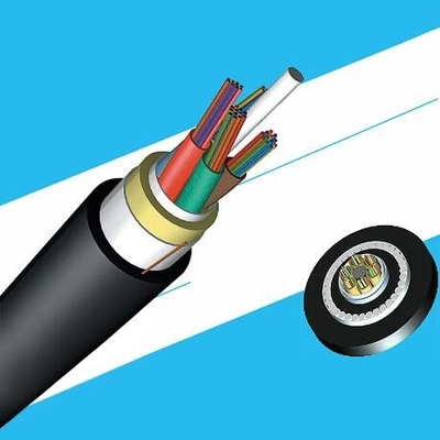 Kabel Serat Optik SM Mode Tunggal Luar 12 24 Inti ADSS Kabel Serat Udara SM Non-Metallik