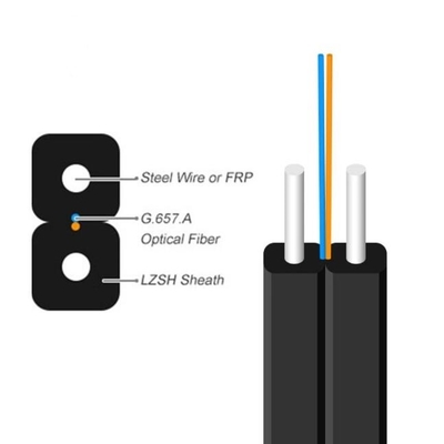 GJYXFCH Outdoor 2core FRP Drop Fiber Optic Cable Kabel Serat FTTH