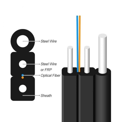 GJYXFCH Outdoor 2core FRP Drop Fiber Optic Cable Kabel Serat FTTH