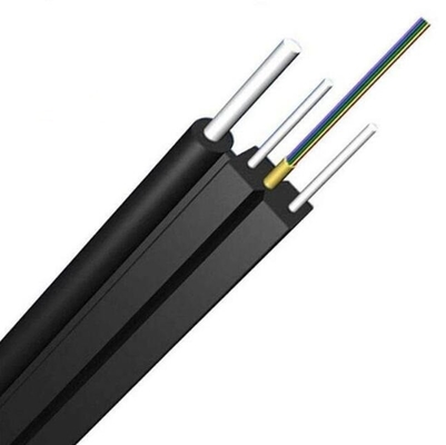 FTTH Drop Kabel 2 Core G657A2 Serat 3 Steel Wire LSZH Jacket Serat Optik Kabel