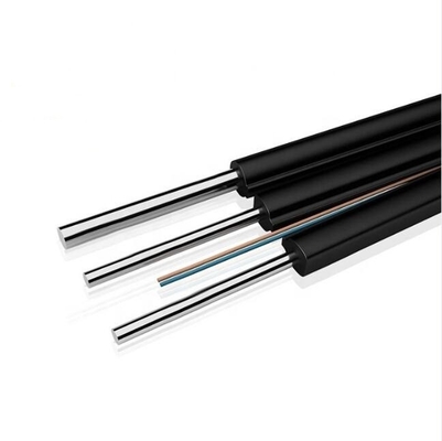 FTTH Drop Kabel 2 Core G657A2 Serat 3 Steel Wire LSZH Jacket Serat Optik Kabel