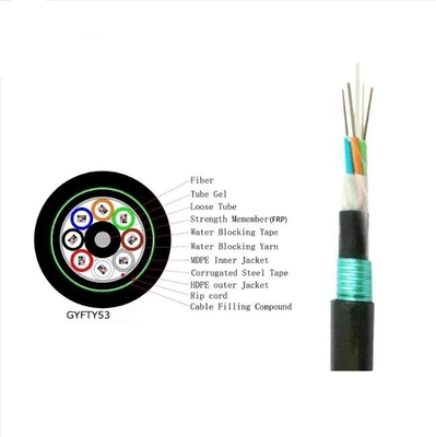 GYTY53 Double Sheath Steel Tape Armor Direct-Burial/ Duct/ Aerial Armored Fiber Optical Cable Kabel Fiber Optic