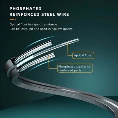 2 Core Single-Mode Dengan 2 FRP FTTH GJXH Drop Fiber Optical Kabel