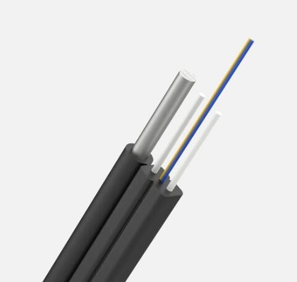 Kabel FTTH Drop Self-Supporting 1 Core To 4 Cores Kabel Serat Optik Luar Ruang