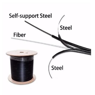 Fiber Optic 4 Core 2km FTTH DROP CABLE Mode tunggal Fiber Optic Cable