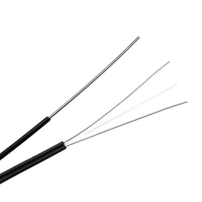 Outdoor 1 Core 2 Core 4 Core Steel Wire Drop Fiber Optic Cable Untuk FTTH