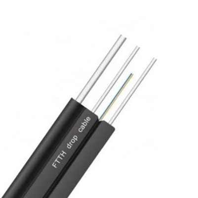 Kawat Baja Luar Ruangan 1core 2cores 4core Pendukung Mandiri G657a1 G657a2 9/125 Kabel Drop FTTH