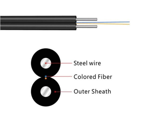 Kabel FTTH Drop 1 CORE G657A2 G657A1 Kabel Serat Optik