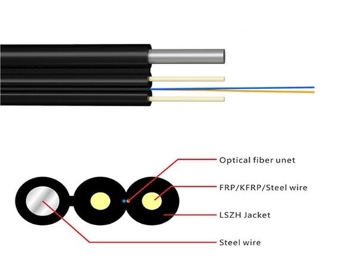 Kabel FTTH Drop 1 CORE G657A2 G657A1 Kabel Serat Optik