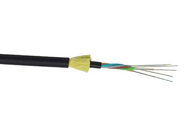 Kabel serat optik ADSS 12 inti non-logam Selubung Luar Hitam Instalasi Mudah untuk telekomunikasi daya