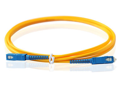 SC UPC Fiber Patch Cord, Kabel Fiber Jumper SM 3.0mm PVC Jacket OEM