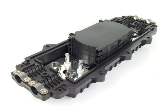 Ringan Fiber Optic Joint Enclosure 16mm Port Diameter warna hitam tipe horizontal harga pabrik