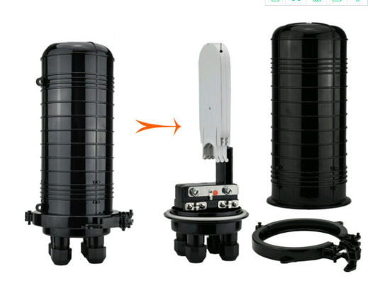 36 Inti Kabel Serat Optik Penutupan Bersama Tipe Horisontal Warna Hitam