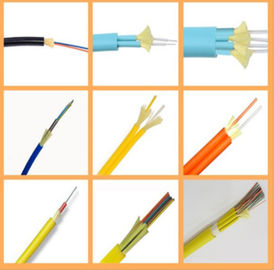 Kabel serat optik dalam ruangan GJFJV 12 CoreTight Buffered Dan Non - Metal Member light cable