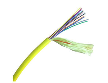 Warna Kuning Indoor LSZH Atau PE Outer Sheath Flame Retardant Distribution Fiber Optic Cable