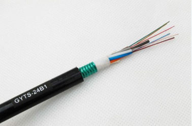 72 Core G652D Tabung Longgar Kabel Serat Optik GYTS PE Bahan Selubung Luar