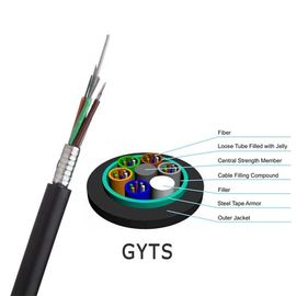 Kabel Serat Optik Lapis Baja Multi Core / Kabel Lapis Baja Baja Luar 12 Inti