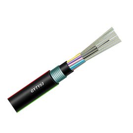 6 Core Outdoor Fiber Optic Cable Single Mode Untuk Dimakamkan Langsung dengan selubung luar PE