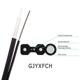 GJYXCH / GJYXFCH Outdoor Self Supporting FTTH Drop Cable 1/2/4 Core Single Mode Gambar 8 Kabel Serat Optik