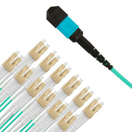 1 buah MPO-LC 24 Core MPO OM3 Kabel Kabel Patch Serat Optik Konektor Multimode 3M