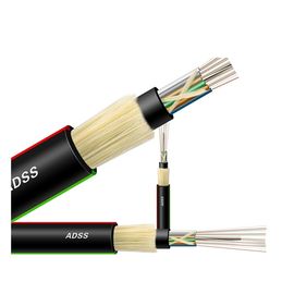 24core All Dielectric ADSS Kabel Serat Optik udara swadaya Non Metalik