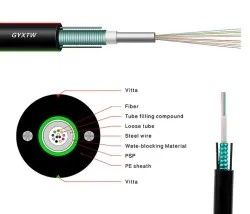 2-24 Core G652D GYXTW Un I-Tube Lapis Baja Kabel Serat Optik Terbuka / Komunikasi Serat Optik SM