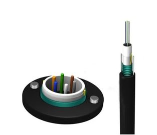 kabel serat optik lapis baja corning Black Outer Sheath GYXTW jenis pabrik telekomunikasi listrik