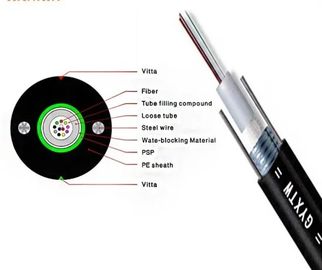 2-24 Core G652D GYXTW Un I-Tube Lapis Baja Kabel Serat Optik Terbuka / Komunikasi Serat Optik SM