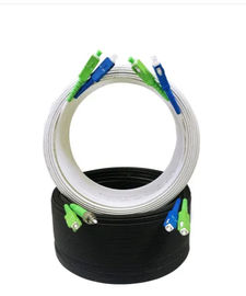 LSZH Selubung Kabel Serat Optik Dalam Ruangan Kevlar Bahan Benang Kekuatan Kabel Anggota-FTTH