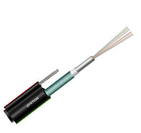 Central Loose Tube Gambar 8 Kabel Udara Pendukung Mandiri Warna Hitam Sendiri, 12 Inti F untuk Luar Ruangan