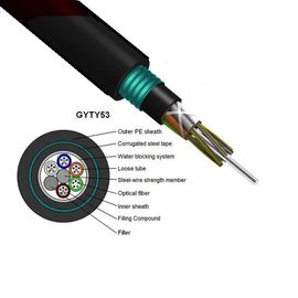 GYTY53 Komunikasi Struktur Inti Besar Kabel Lapis Baja Serat Optik