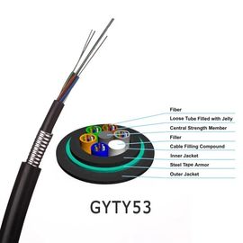 GYTY53 Komunikasi Struktur Inti Besar Kabel Lapis Baja Serat Optik