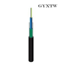 kabel serat optik lapis baja corning Black Outer Sheath GYXTW jenis pabrik telekomunikasi listrik