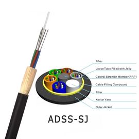 G657A1 G657A2 36 Inti Kabel Serat Optik ADSS Semua-dielektrik Kabel Serat Optik Mandiri