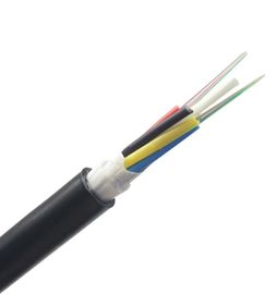 48 Cores ADSS Self Supporting Fiber Optic Cable Black Outer Sheath Color 100 Span