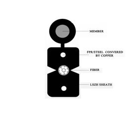 GJYXCH Outdoor FTTH Drop Cable Self Supporting 8 Core Single Mode