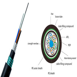 72 Cores GYTA53 OFC Kabel Lapis Baja Langsung Terdampar Terdampar Kabel Lapis Baja Tabung Longgar