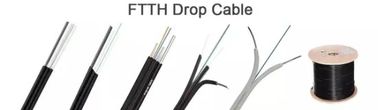 FTTH GJYXFH kabel serat optik berbentuk kupu-kupu Simplex Bow Type G657A1 Drop Wire Fiber Optic 2 Core