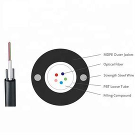 OEM GYXTY 12 Core Black PE Outer Central Loose Tube Outdoor Aerial dan Duct Kabel Serat Optik SM