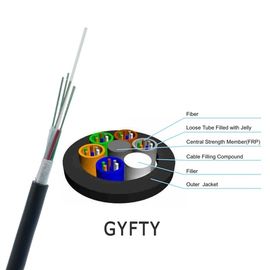 Kabel serat optik FRP 12 inti dengan benang Aramid PE/LSZH