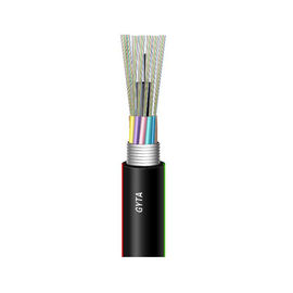 Single Loose Tube GYTA Outdoor Aerial and Duct 24 Core SM Fiber Optic Cable dengan Anggota Kekuatan Wire Steel