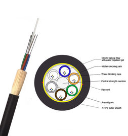 Black PE Outer Sheath Color Self Supporting ADSS 24 Core Fiber Optic Cable