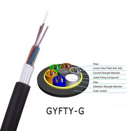 GYFTY 12 Core Ofc Cable Loose Tube Non - Metalik &amp; Non - Lapis Baja Luar Ruangan
