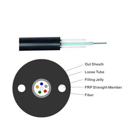 GYFXTY 6 core Single Mode Fiber Optic Cable Kabel udara untuk komunikasi jarak jauh